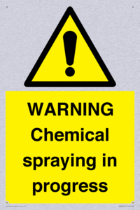WARNING Chemical spraying in progress
